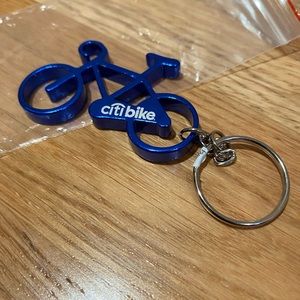 NWT Citibike keychain & bottle opener blue